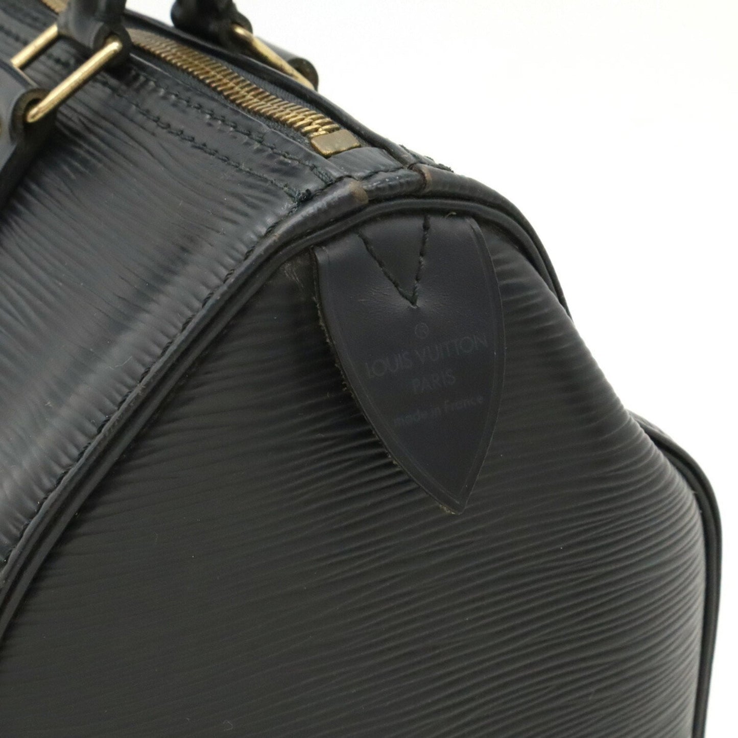 Leather Speedy Bag with Key and Padlock