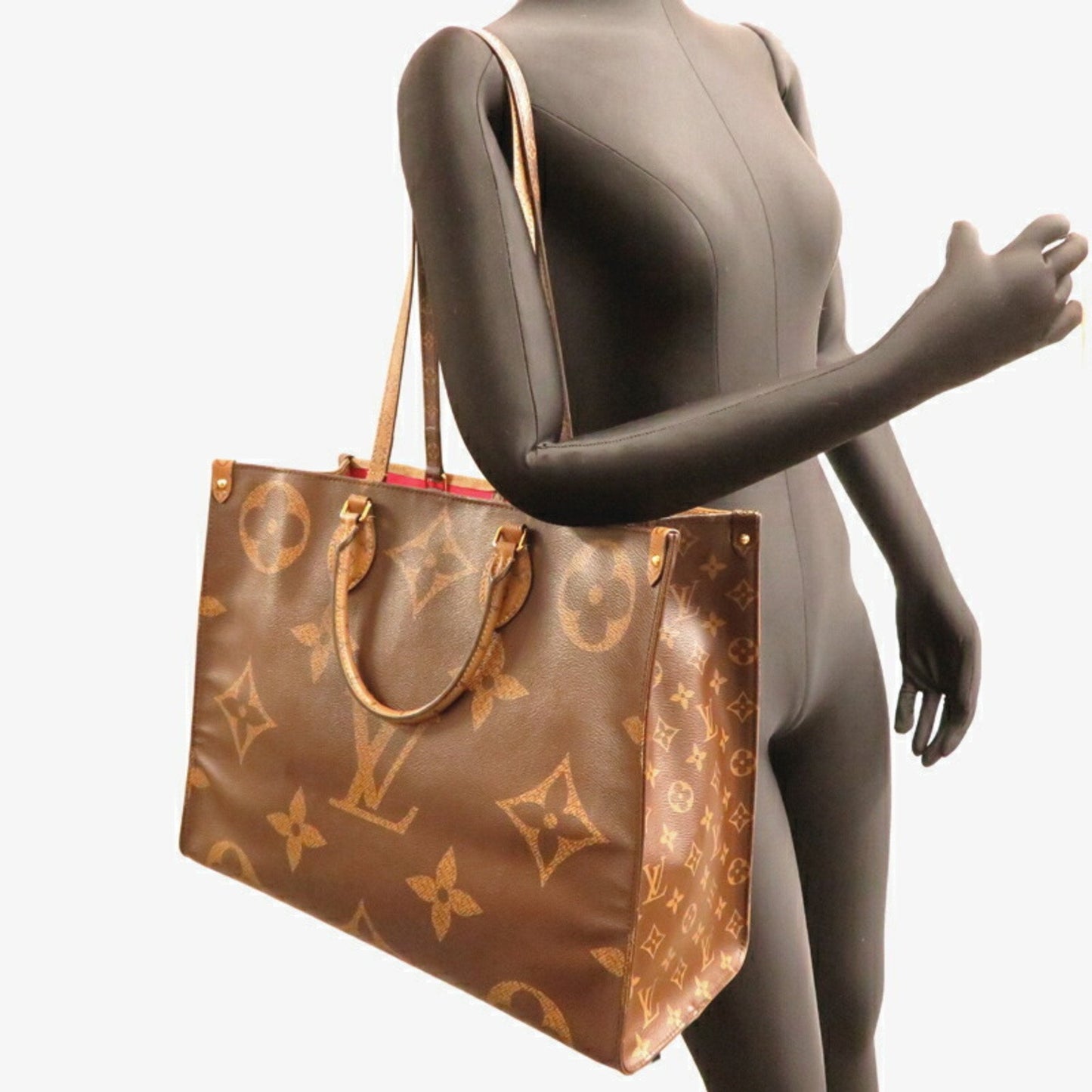 Luxury Canvas Tote Bag with Monogram Detailing