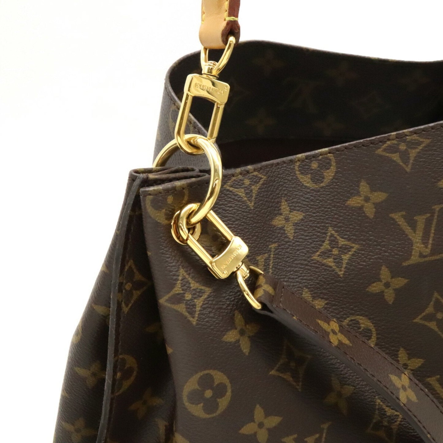 Canvas Shoulder Bag with Strap and Metal Fittings