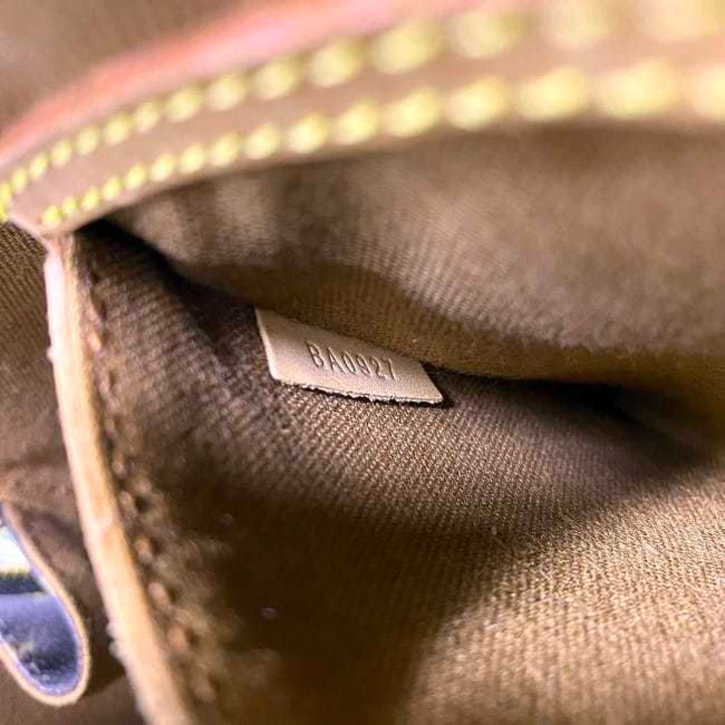 Canvas Monogram Handbag with Dual Handles and Metal Fittings