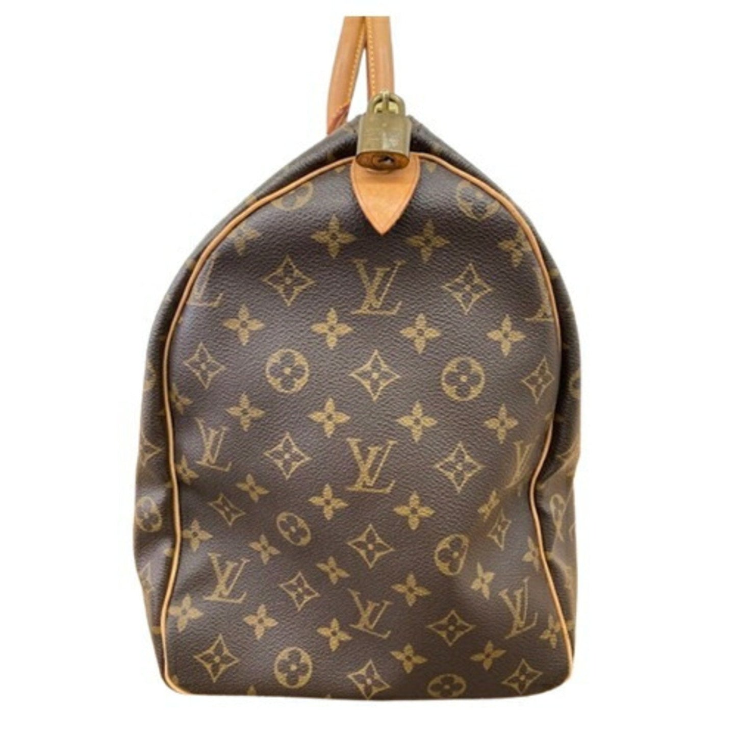 Luxury Monogram Canvas Duffel Bag with Name Tag and Padlock