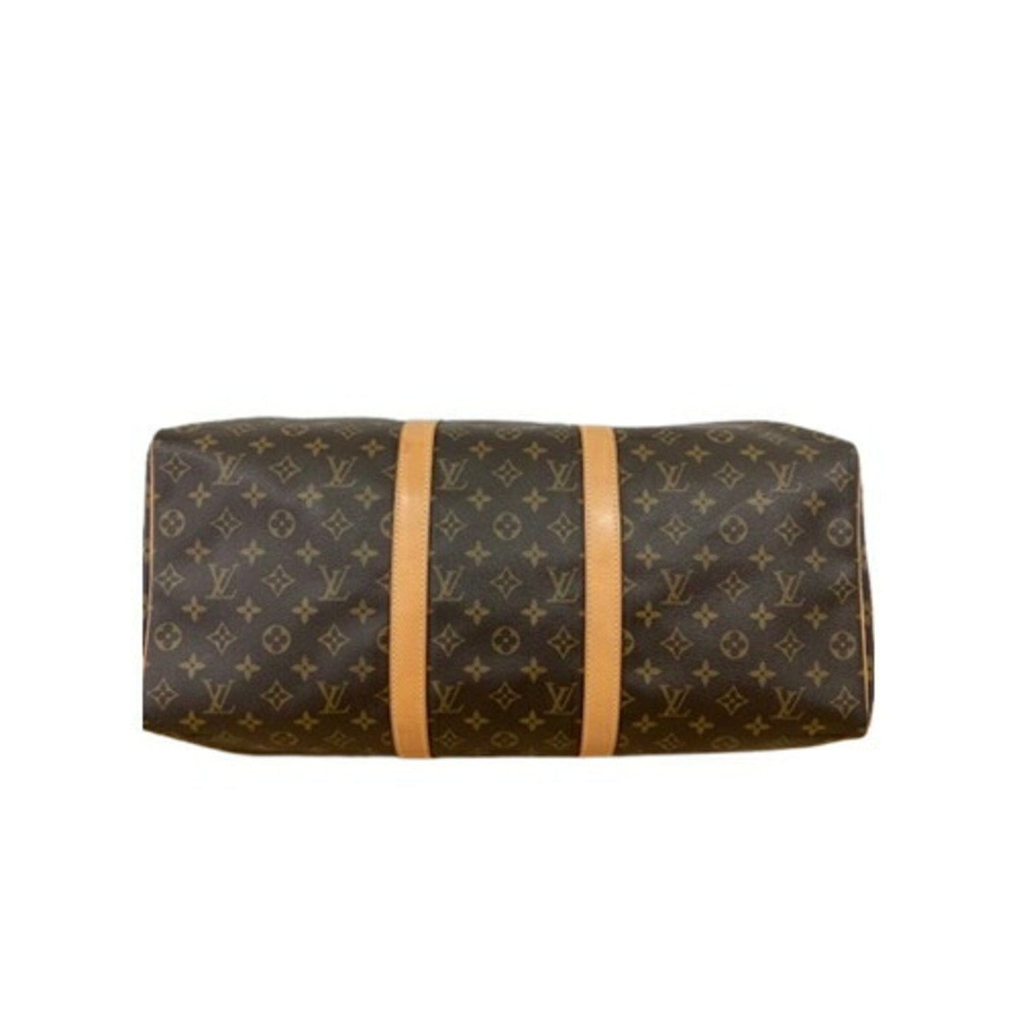 Luxury Monogram Canvas Duffel Bag with Name Tag and Padlock