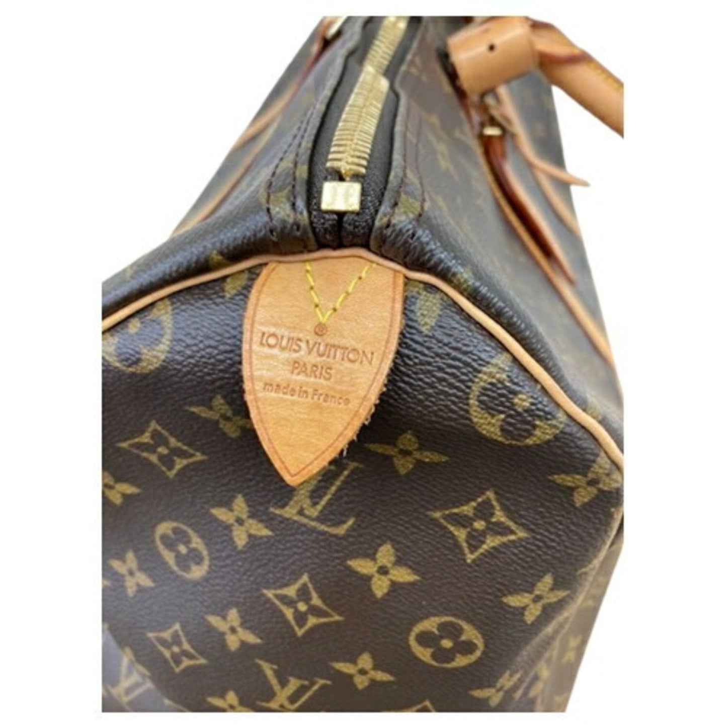 Luxury Monogram Canvas Duffel Bag with Name Tag and Padlock