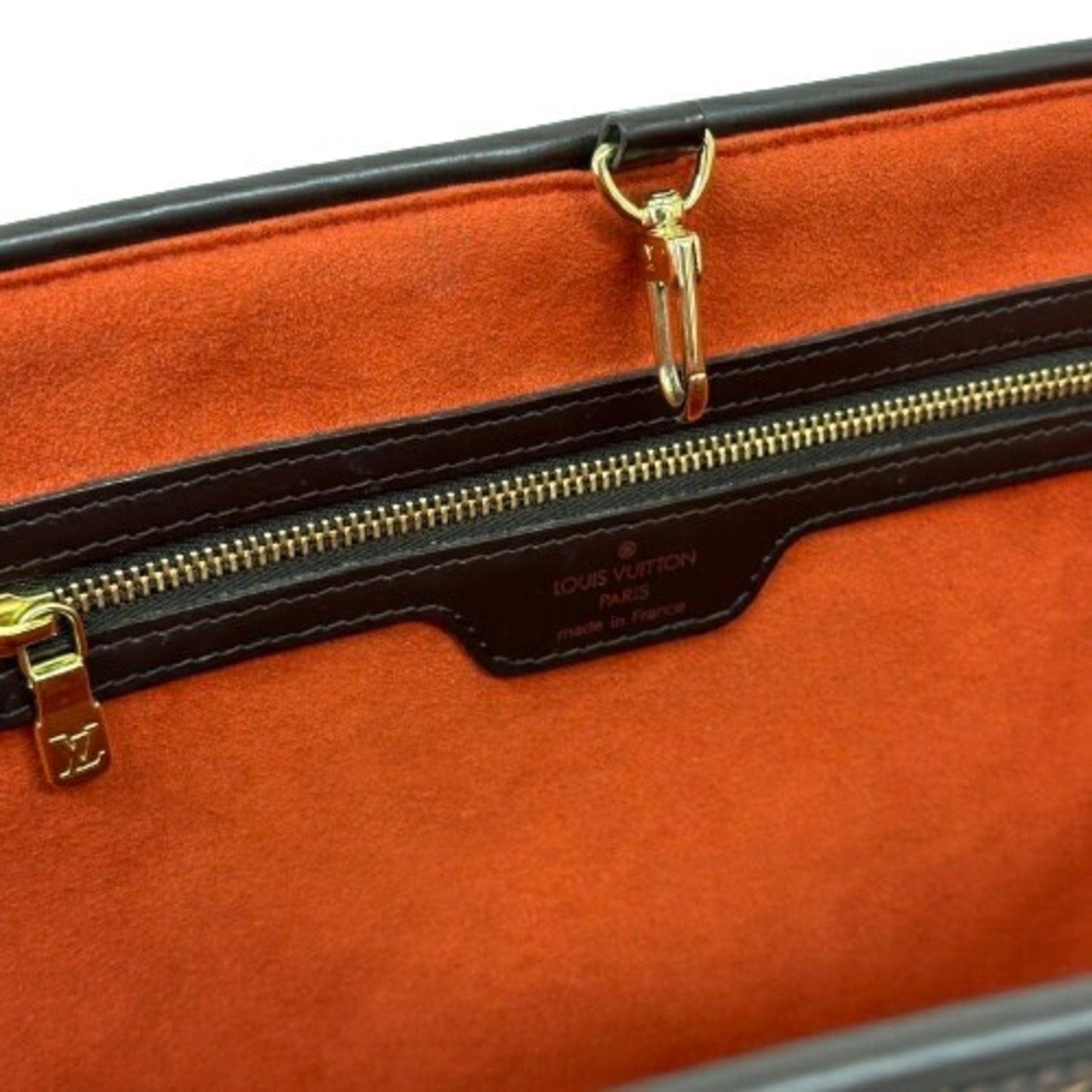 Canvas Handbag with Minor Wear and Stains