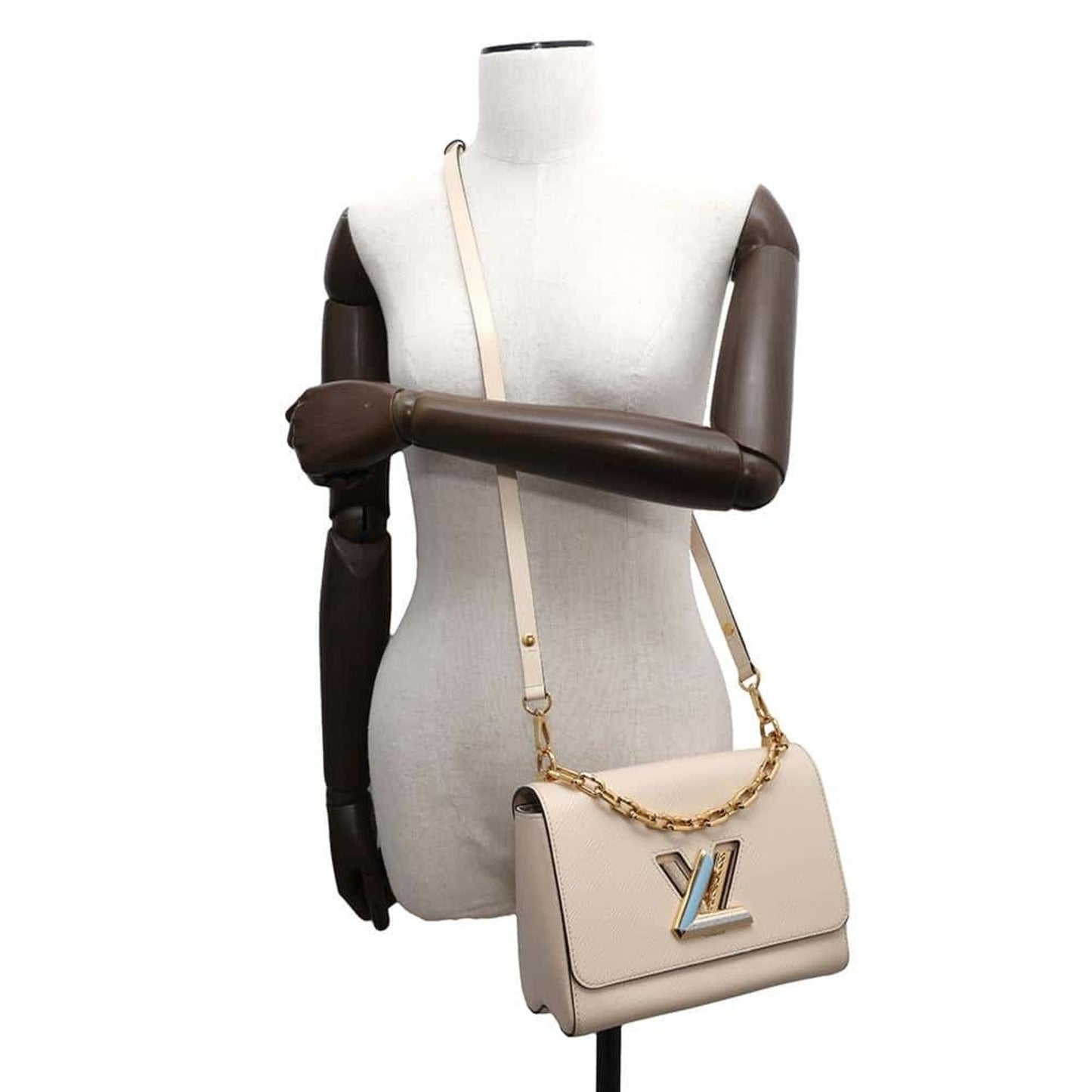 Luxury Leather Shoulder Bag with Dust Bag and Mirror