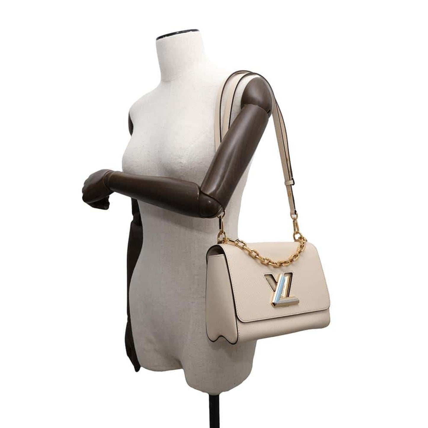 Luxury Leather Shoulder Bag with Dust Bag and Mirror