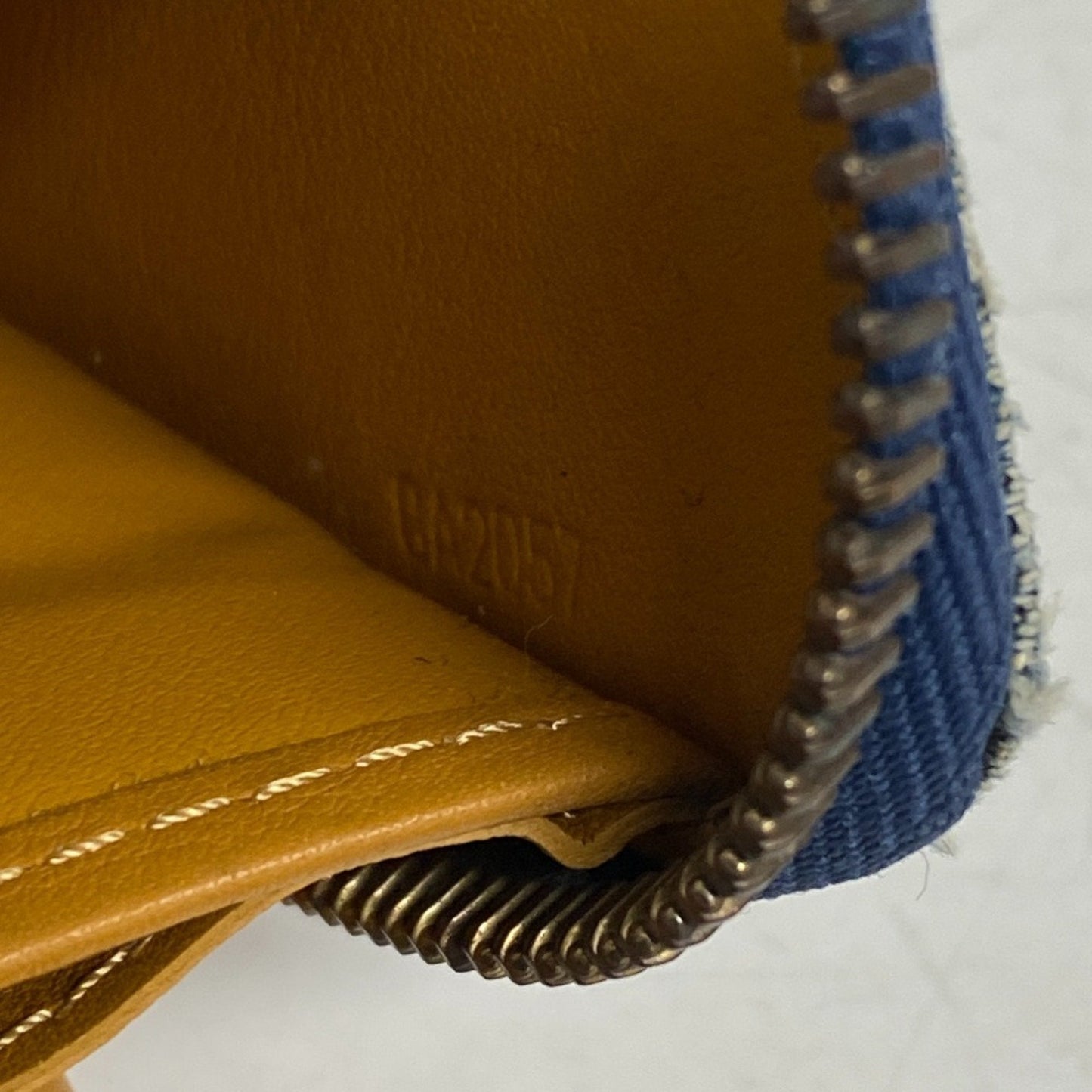 Denim Zippy Wallet with Box and Dust Bag