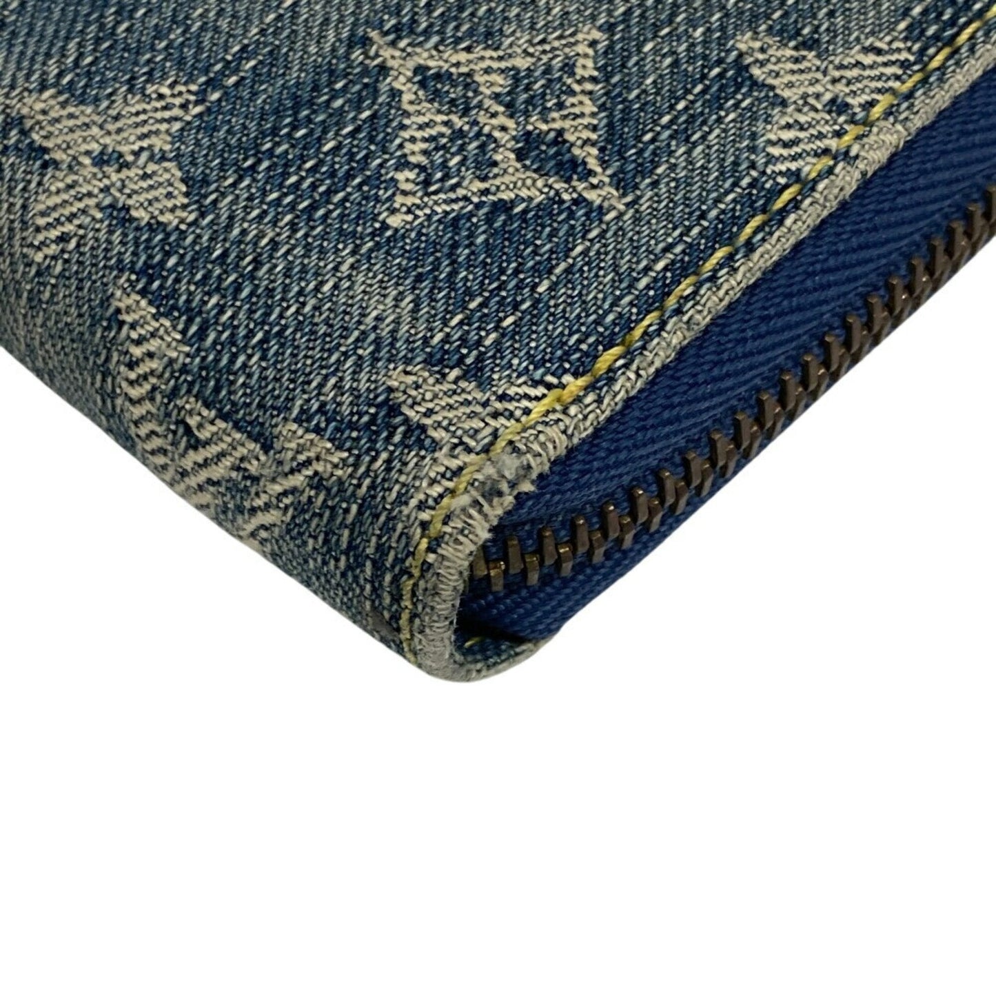 Denim Zippy Wallet with Box and Dust Bag