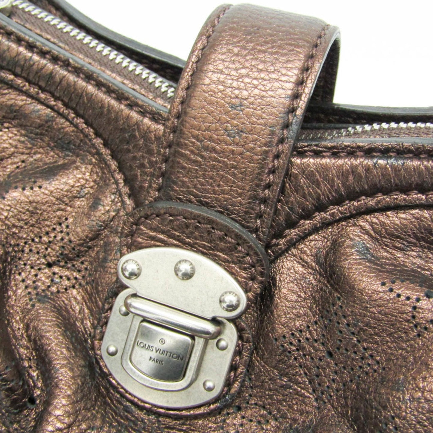 Leather Handbag with Slightly Rubbed Corners and Scratches