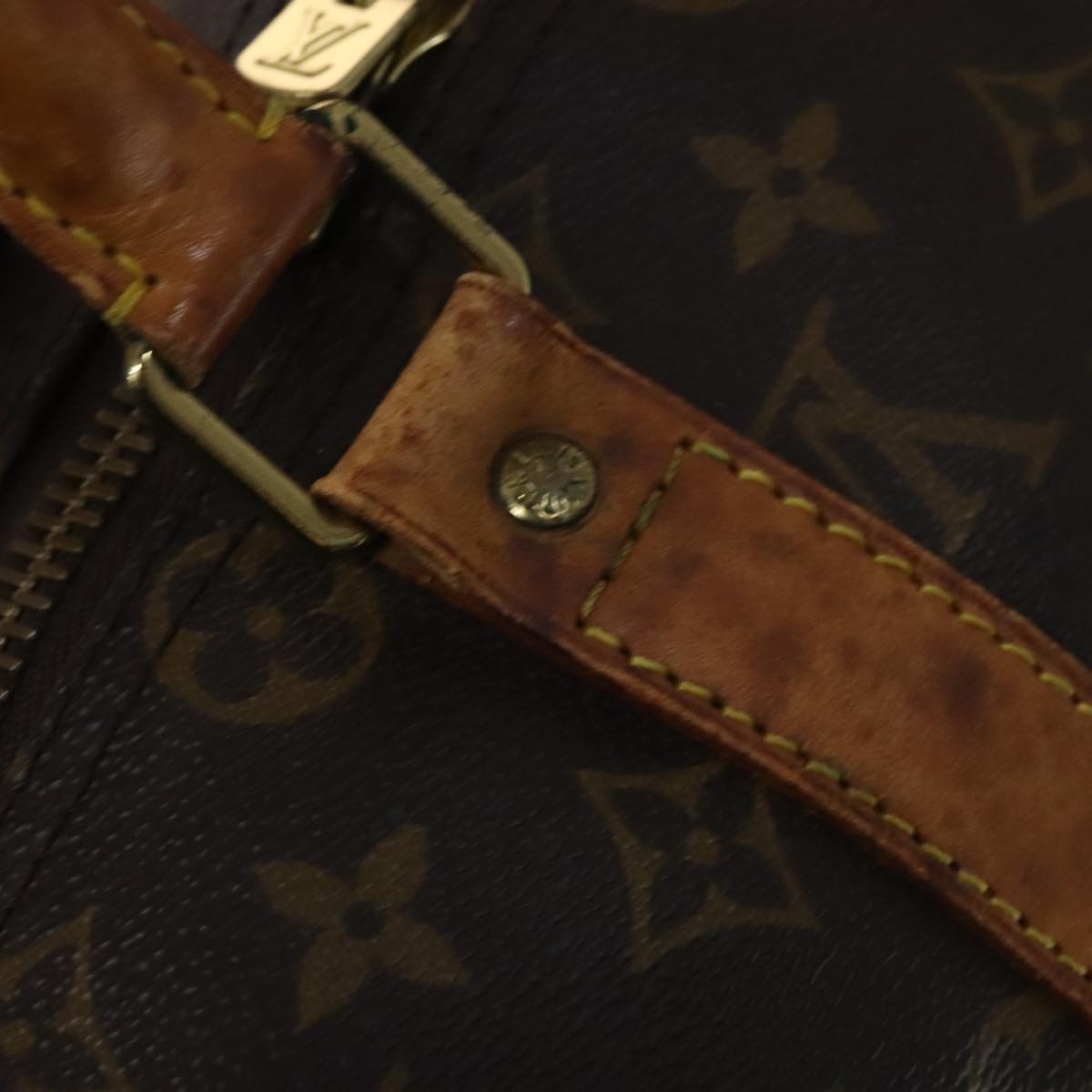 Canvas Travel Duffle Bag with Leather Trim