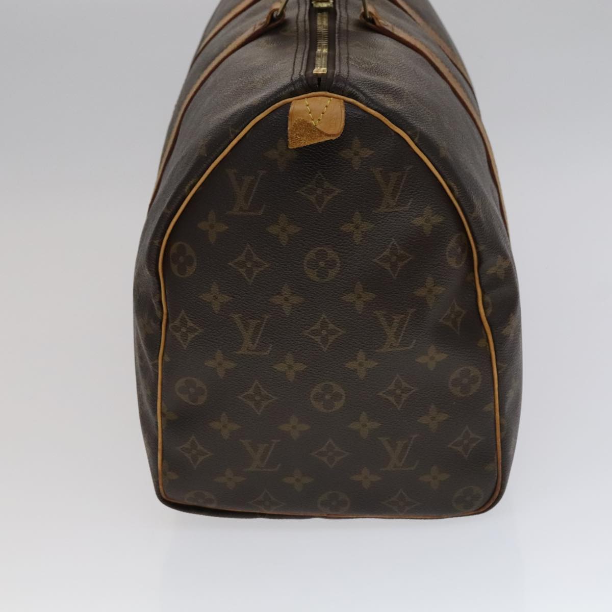 Canvas Travel Duffle Bag with Leather Trim