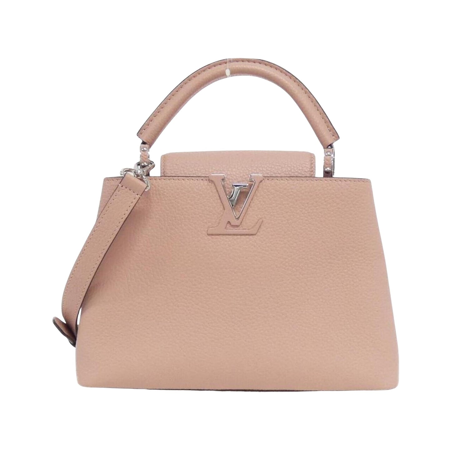 Leather Capucines Handbag with Shoulder Strap