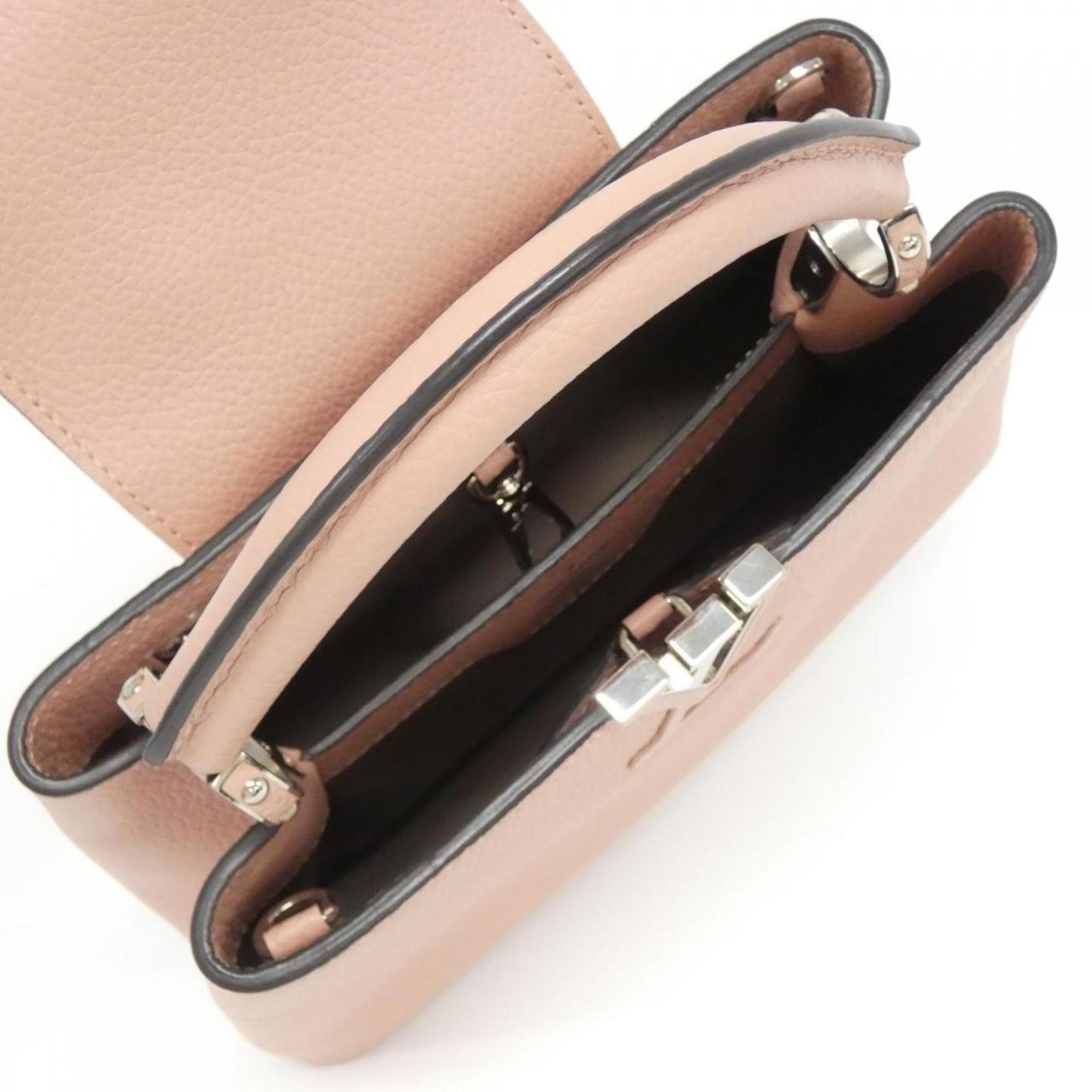 Leather Capucines Handbag with Shoulder Strap