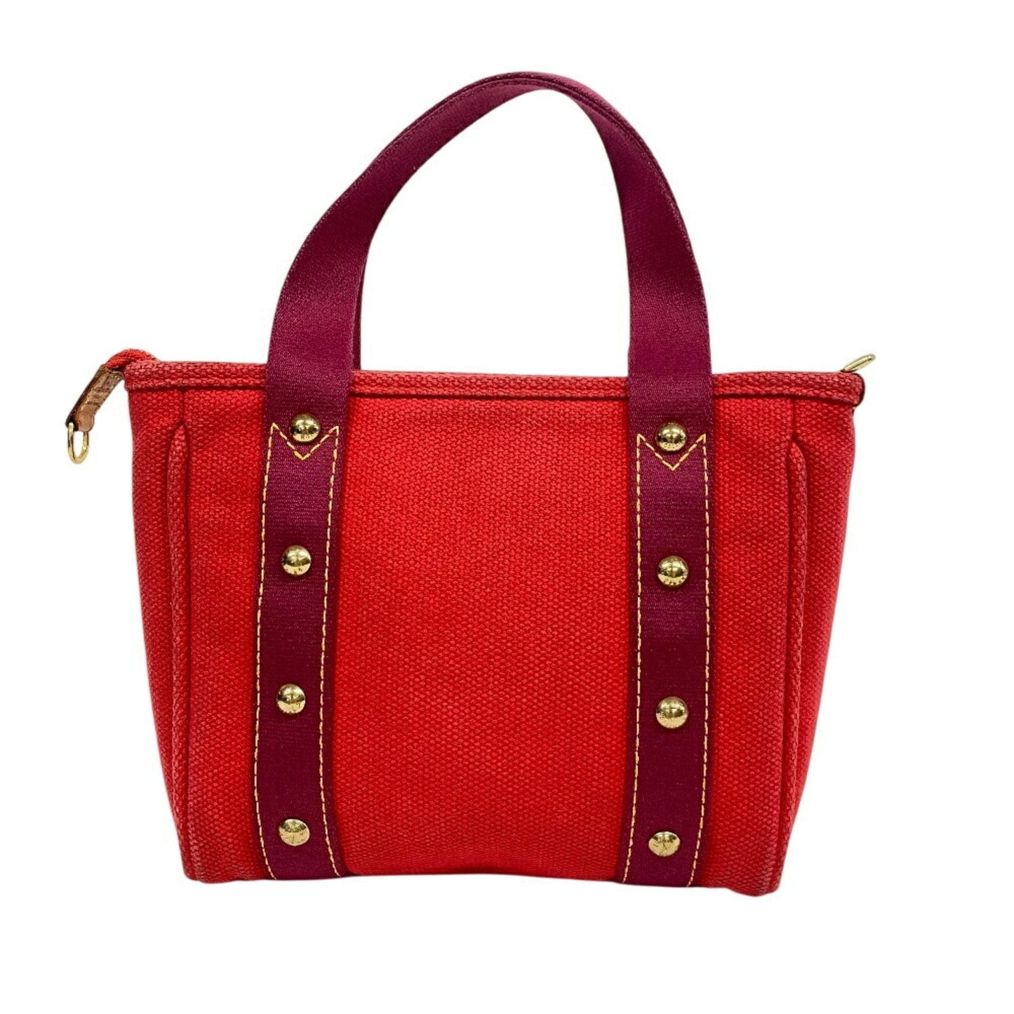 Mini Lin Red Canvas Tote