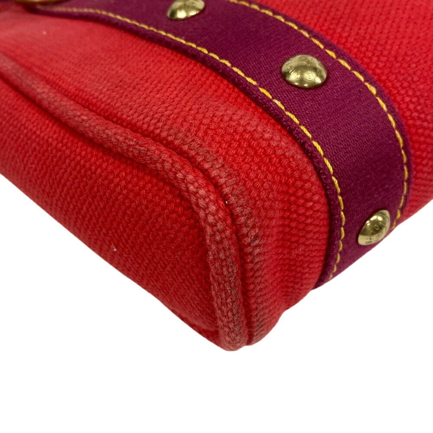 Mini Lin Red Canvas Tote