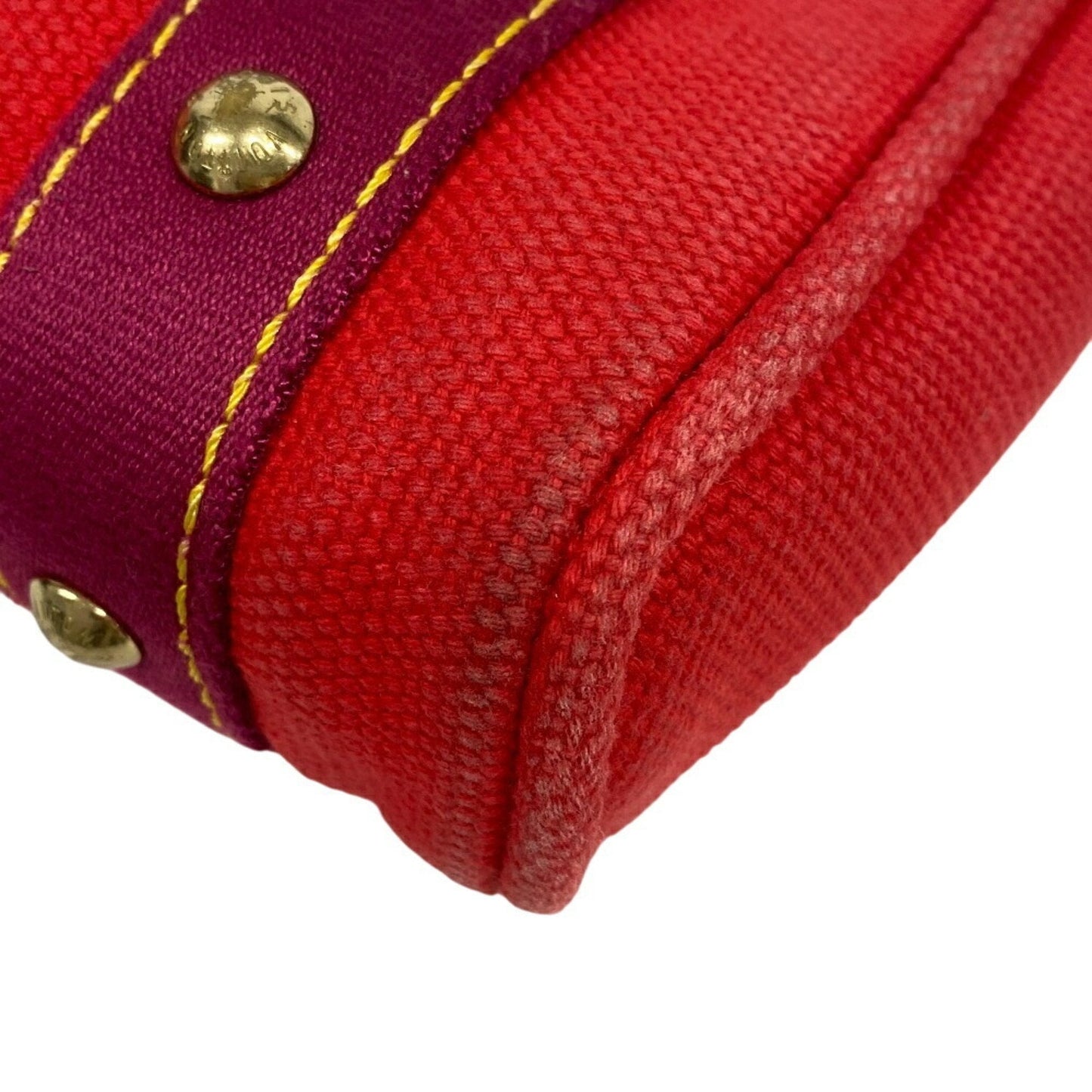 Mini Lin Red Canvas Tote