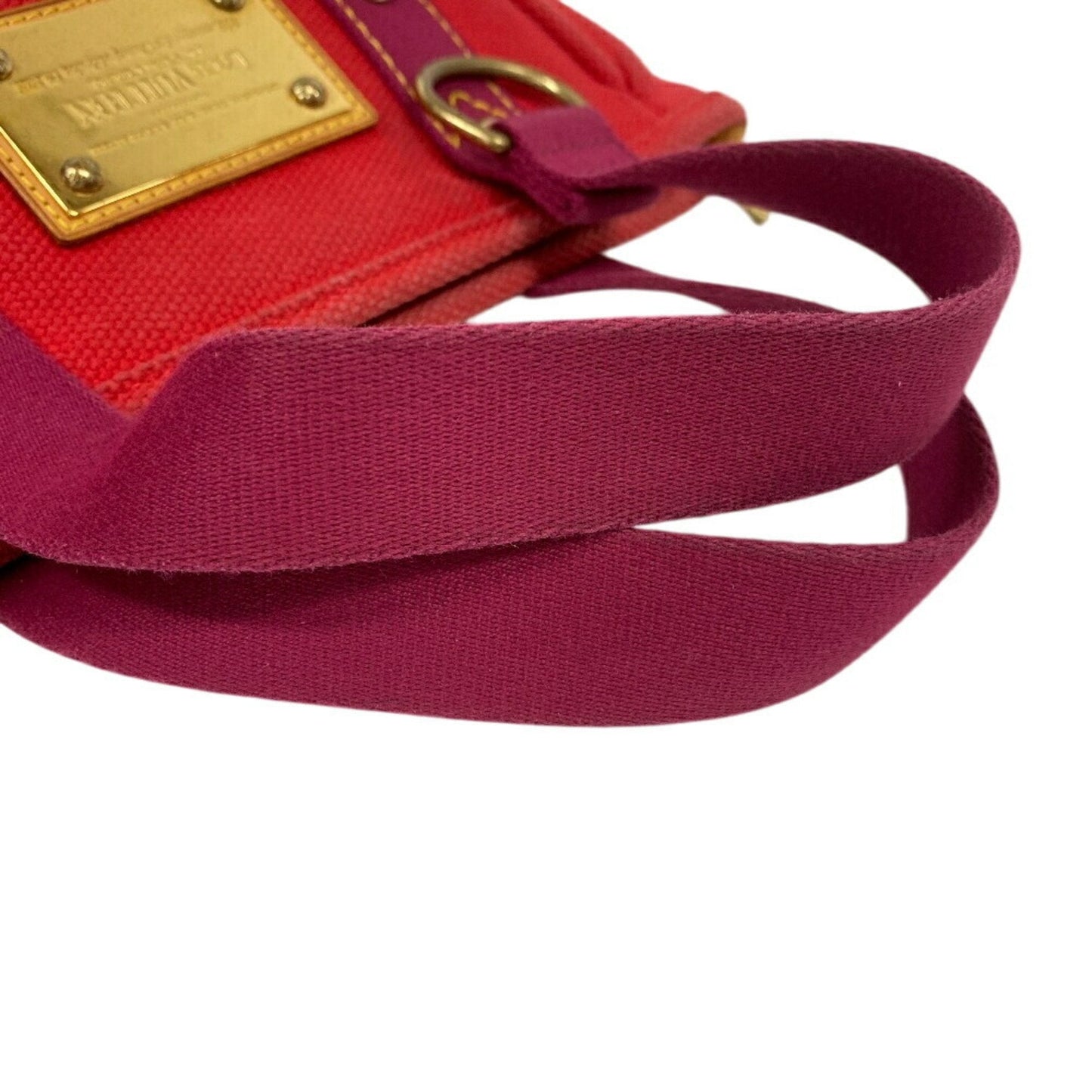 Mini Lin Red Canvas Tote