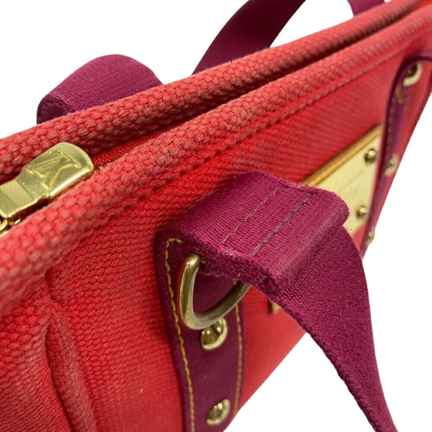 Mini Lin Red Canvas Tote