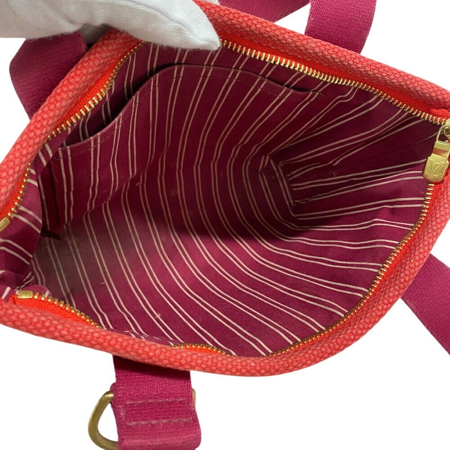 Mini Lin Red Canvas Tote