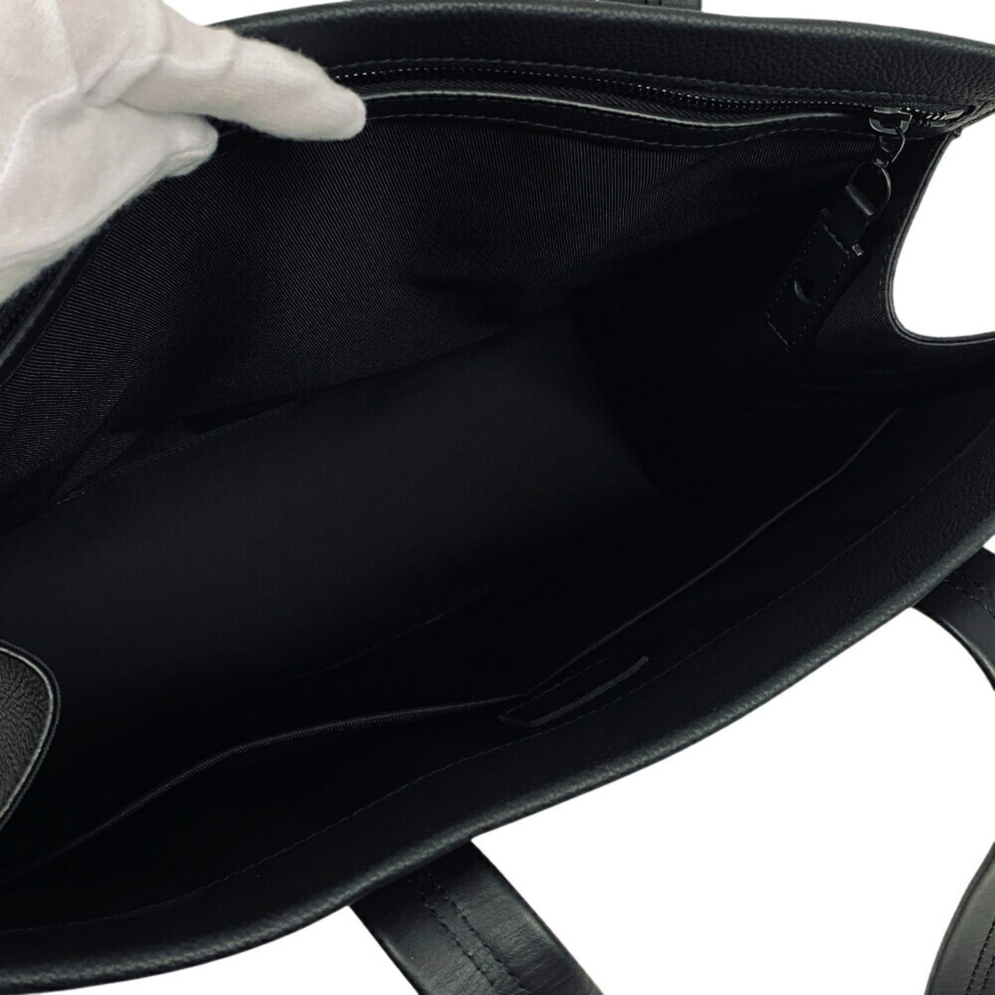LV Tote Black Leather Tote Bag