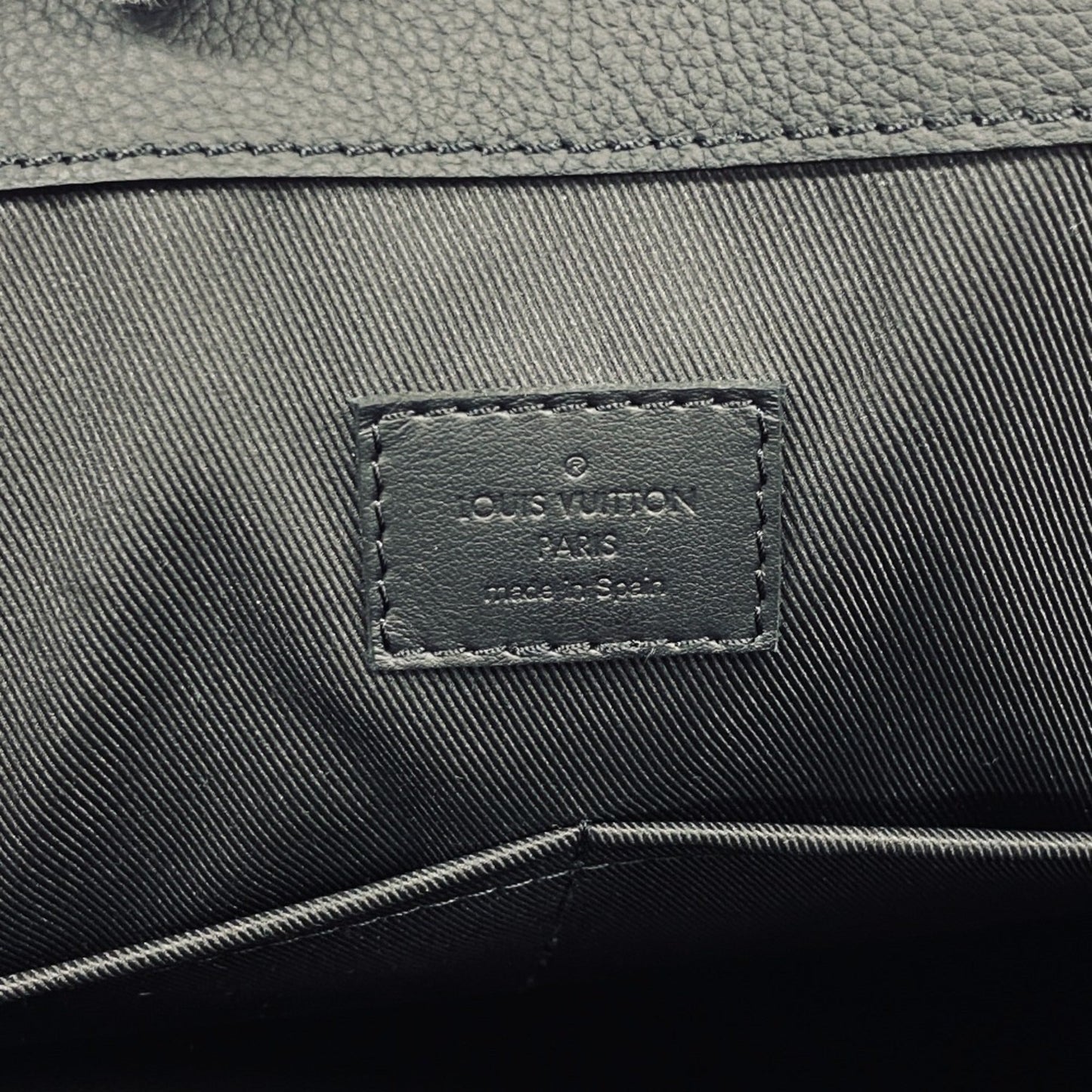 LV Tote Black Leather Tote Bag