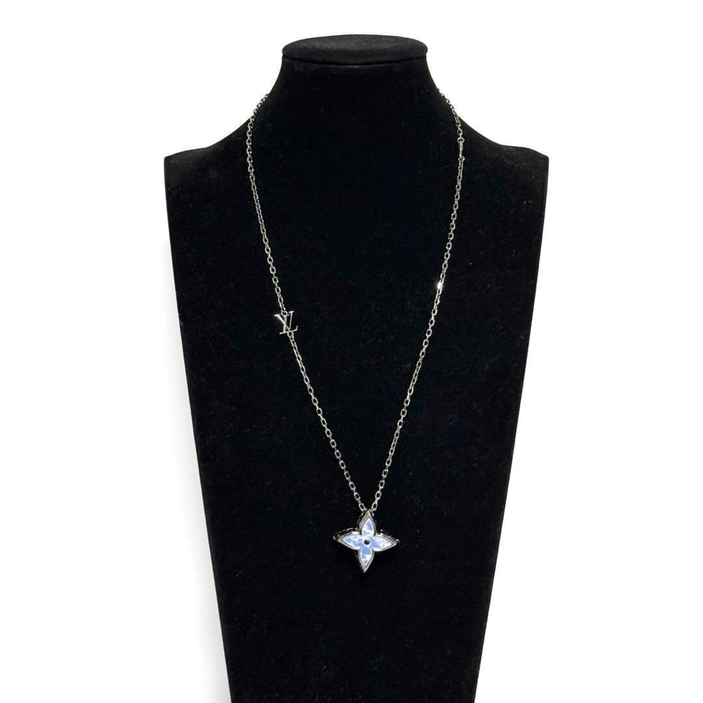 Monogram Flower Pendant Necklace