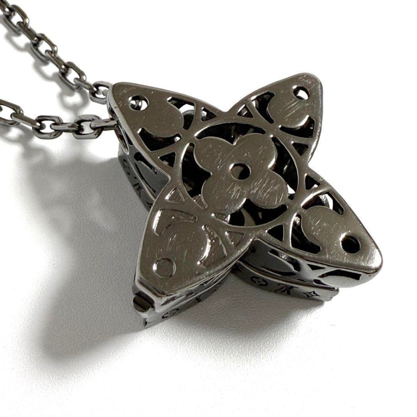 Monogram Flower Pendant Necklace
