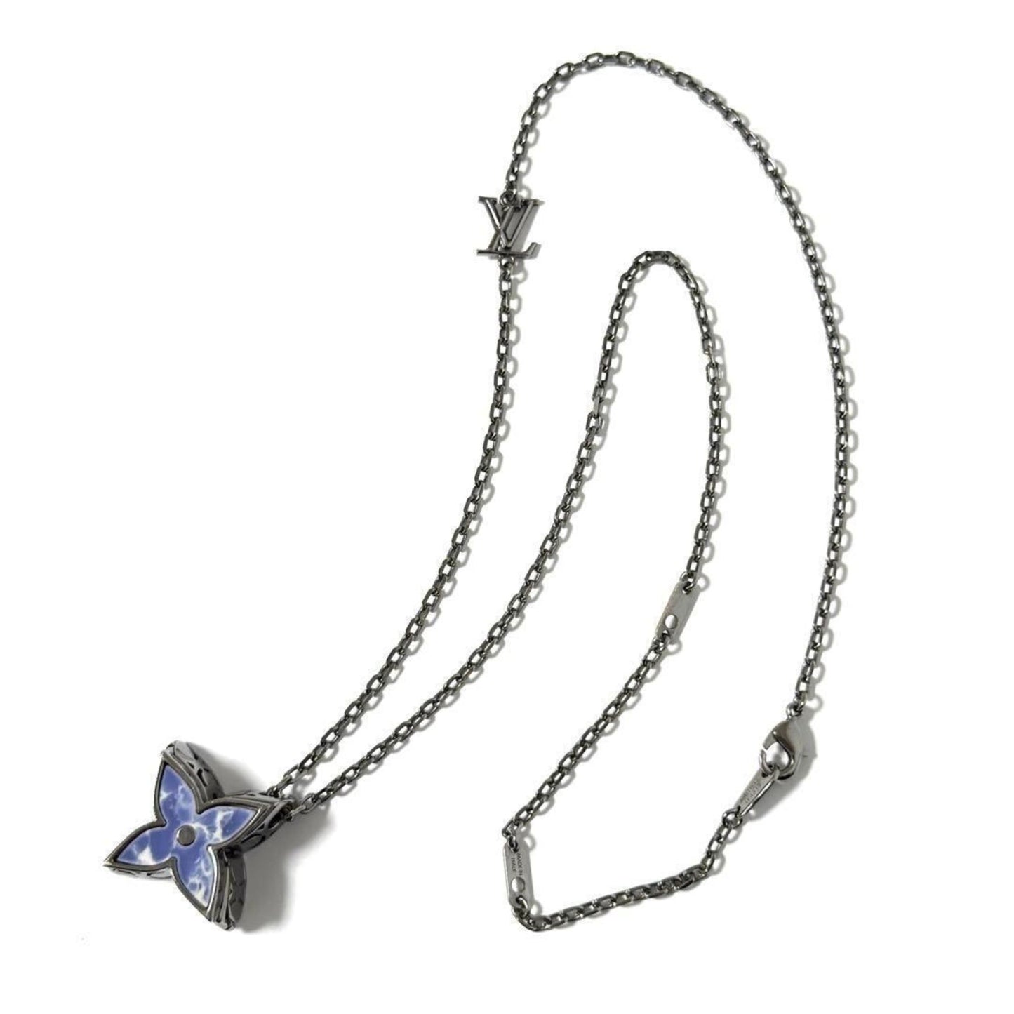Monogram Flower Pendant Necklace