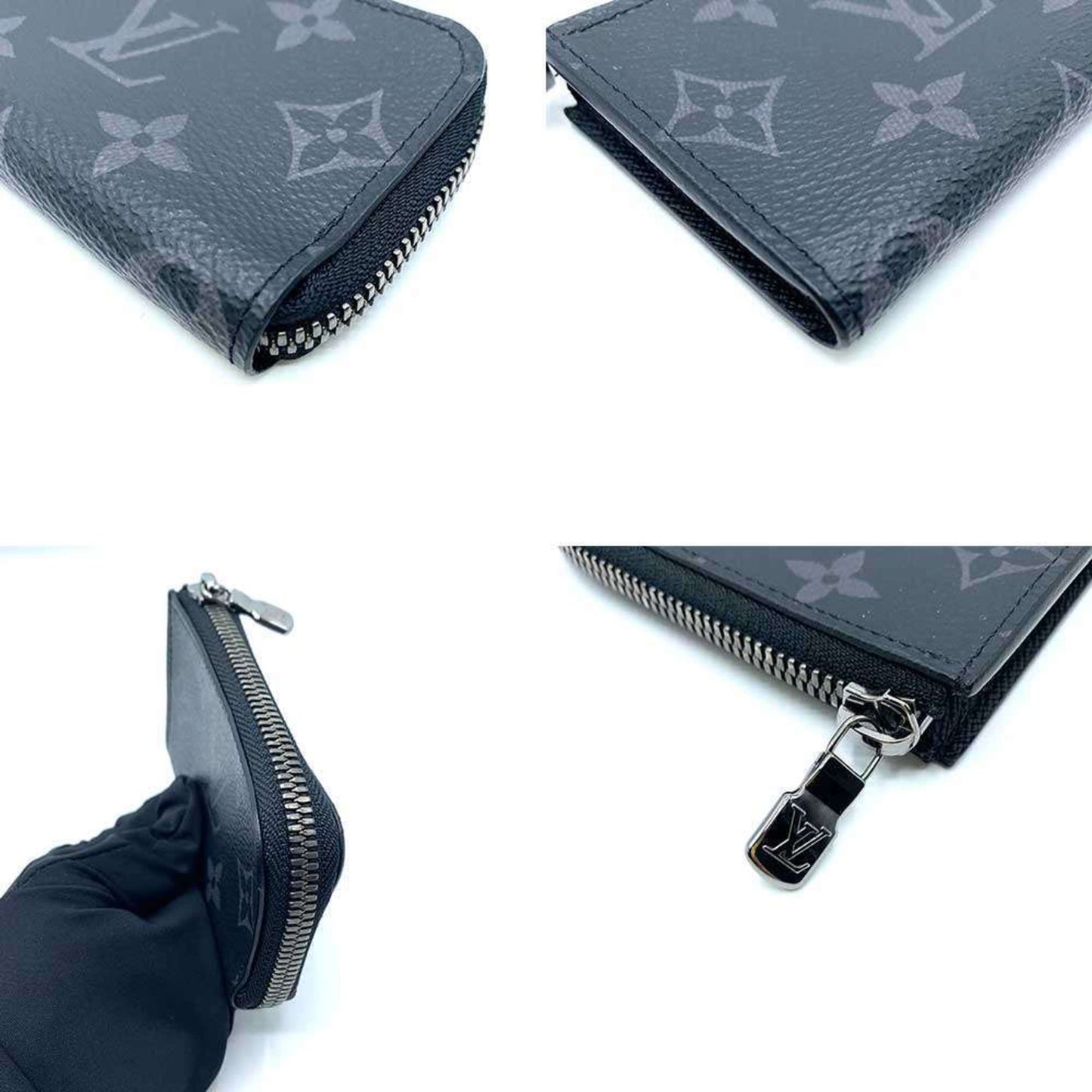 Elegant Canvas Wallet with Subtle Scratch Details