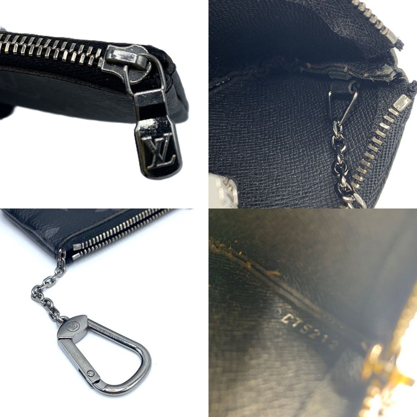 Luxury Canvas Coin Purse with Slight Scratches
