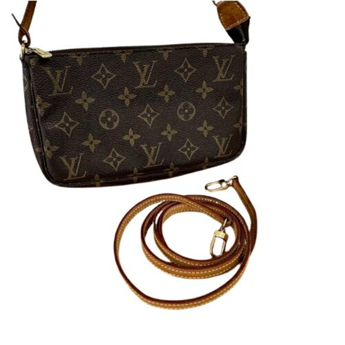 Canvas Pochette Accessoire with Shoulder Strap