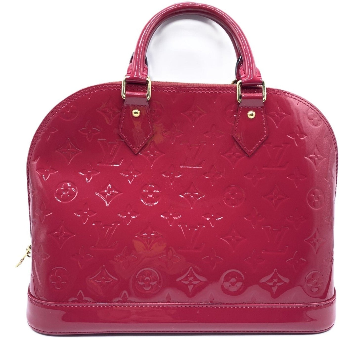 Patent Leather Alma Bag with Key and Padlock