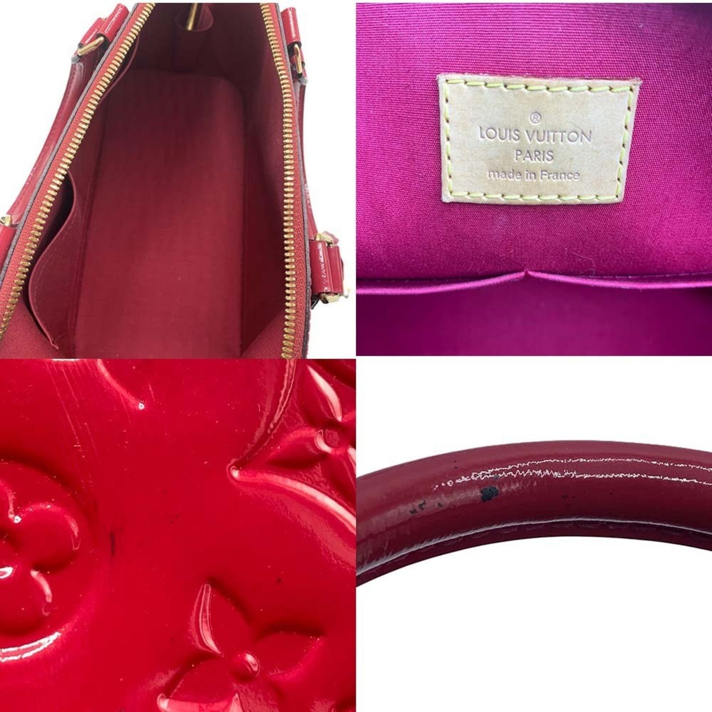 Patent Leather Alma Bag with Key and Padlock
