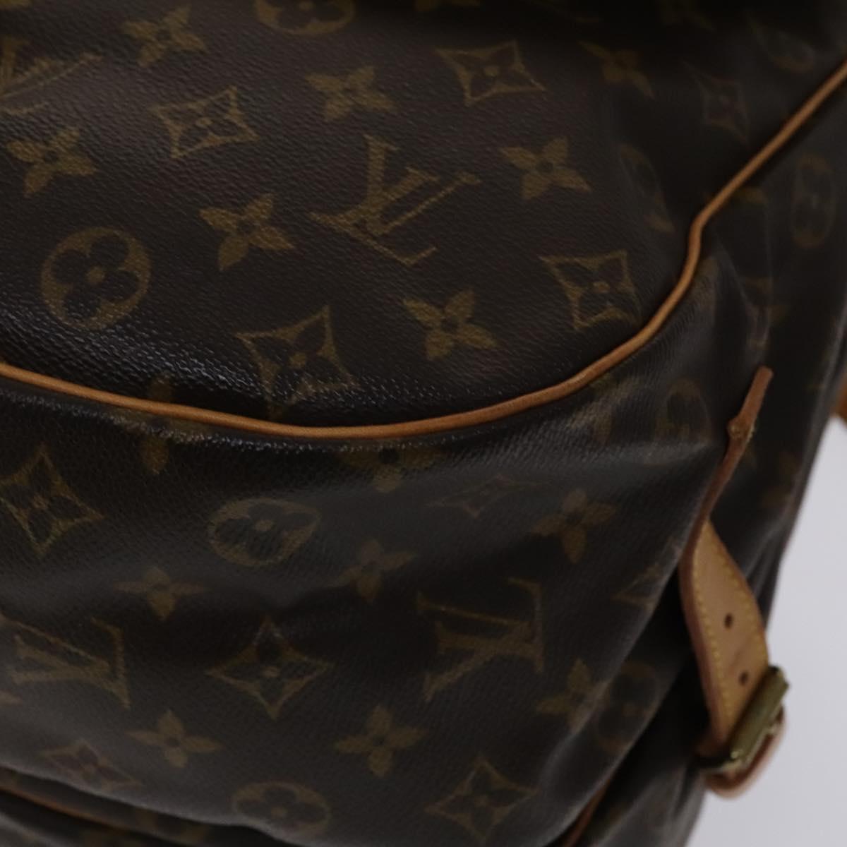 Monogram Canvas Shoulder Bag with Buckle