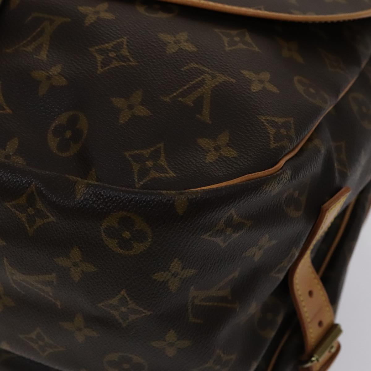 Monogram Canvas Shoulder Bag with Buckle