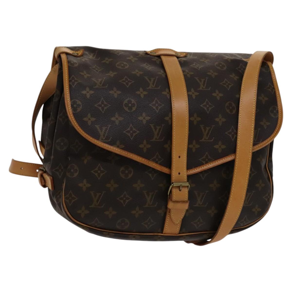 Monogram Canvas Shoulder Bag with Buckle