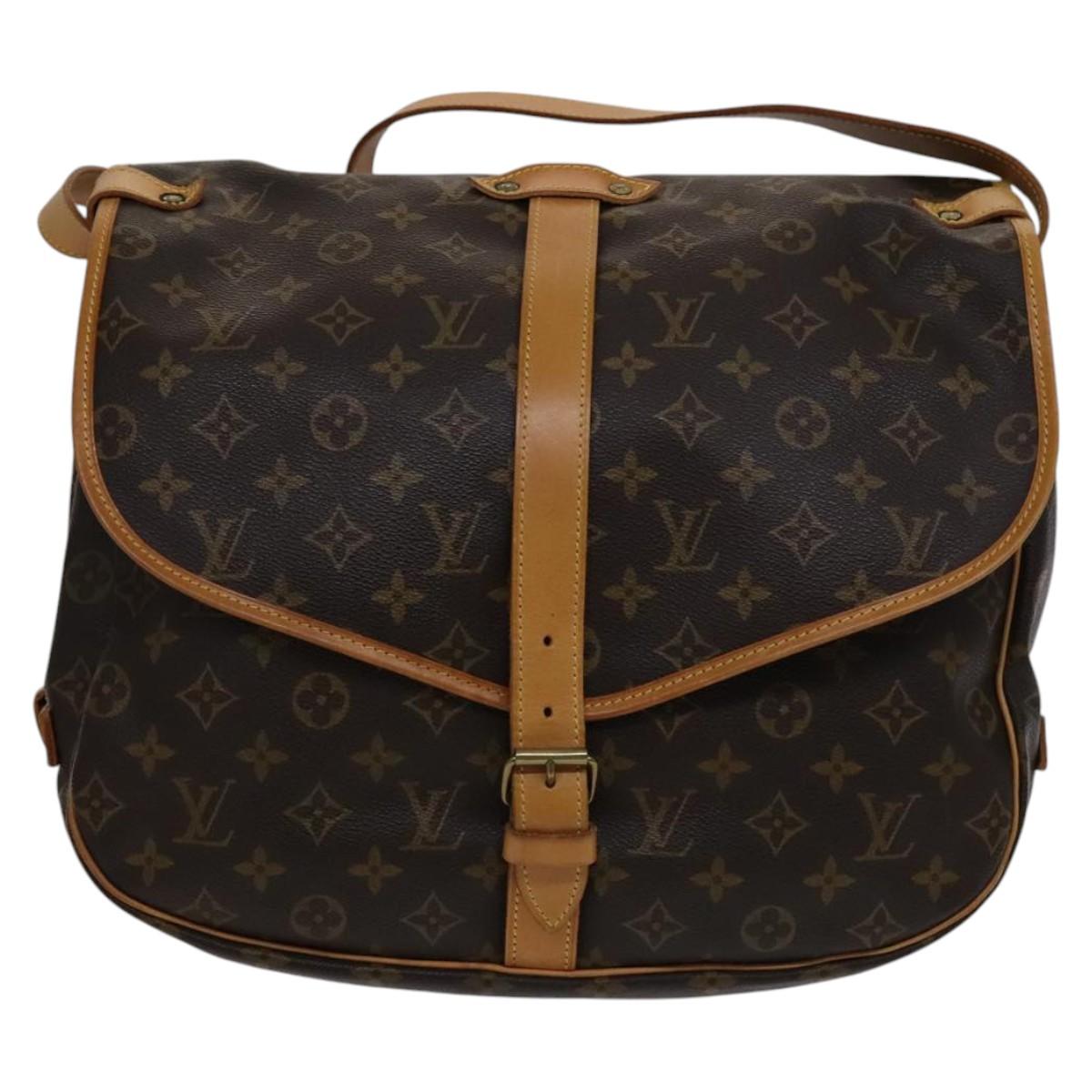 Monogram Canvas Shoulder Bag with Buckle