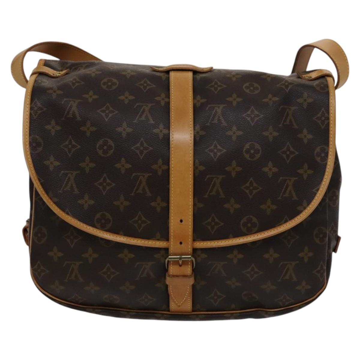 Monogram Canvas Shoulder Bag with Buckle