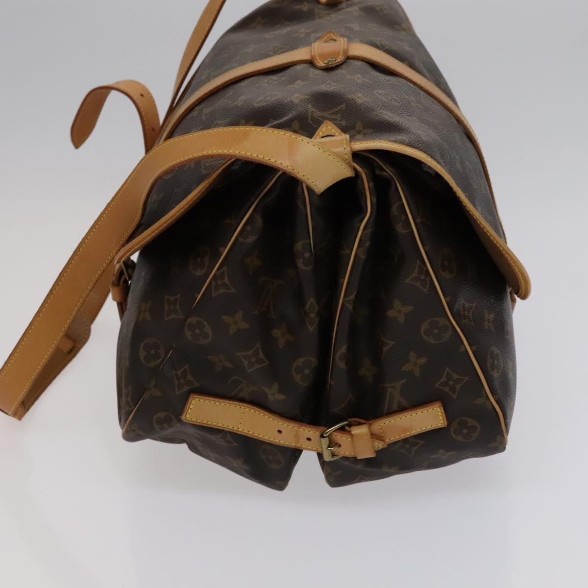 Monogram Canvas Shoulder Bag with Buckle