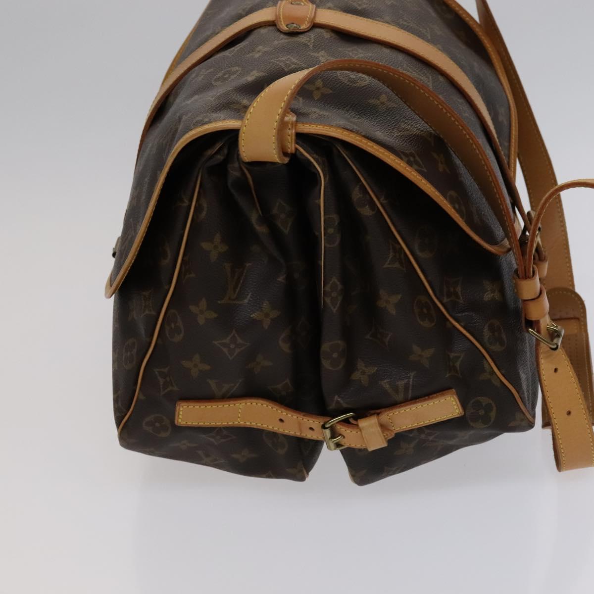 Monogram Canvas Shoulder Bag with Buckle