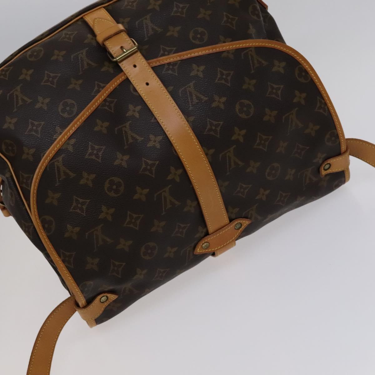 Monogram Canvas Shoulder Bag with Buckle
