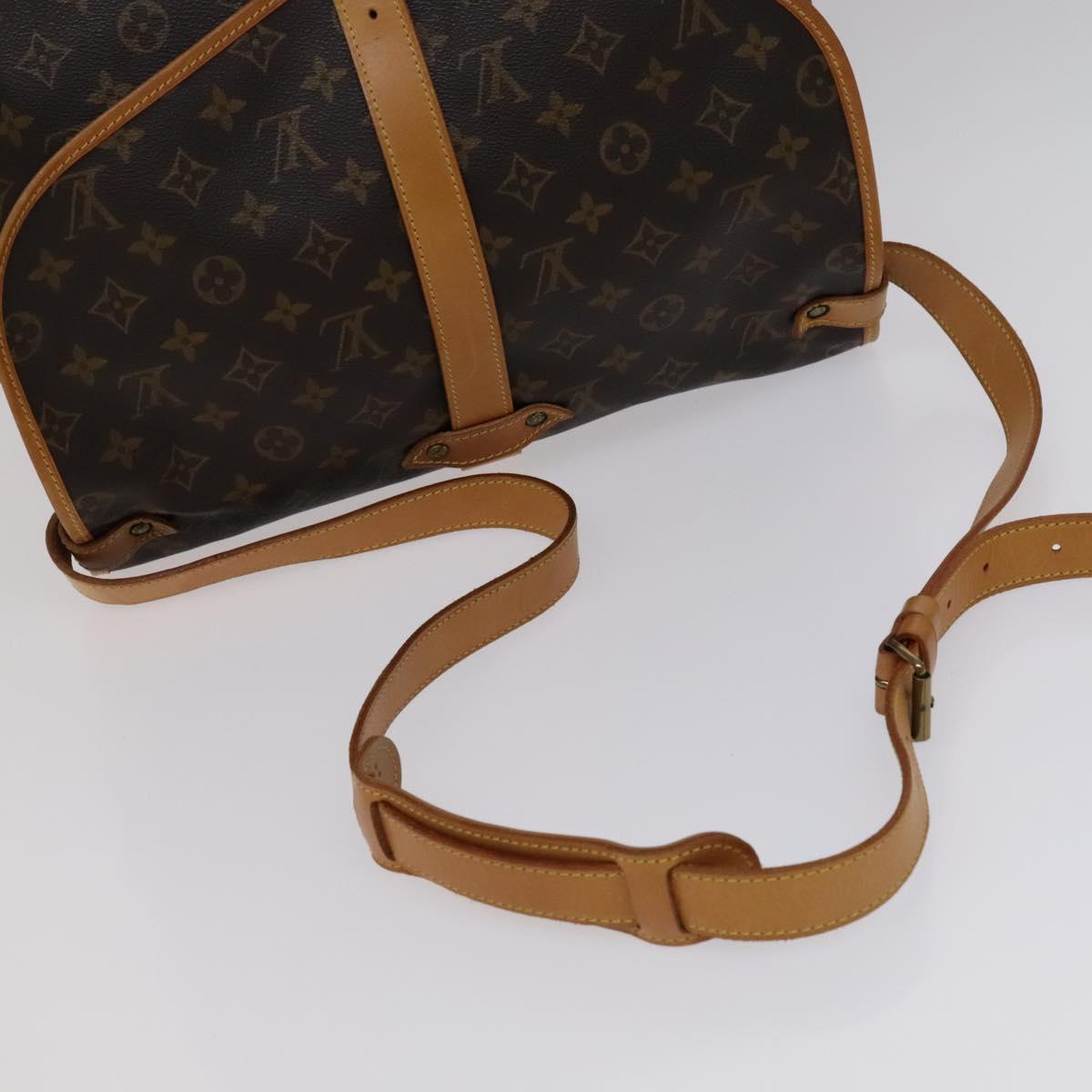 Monogram Canvas Shoulder Bag with Buckle