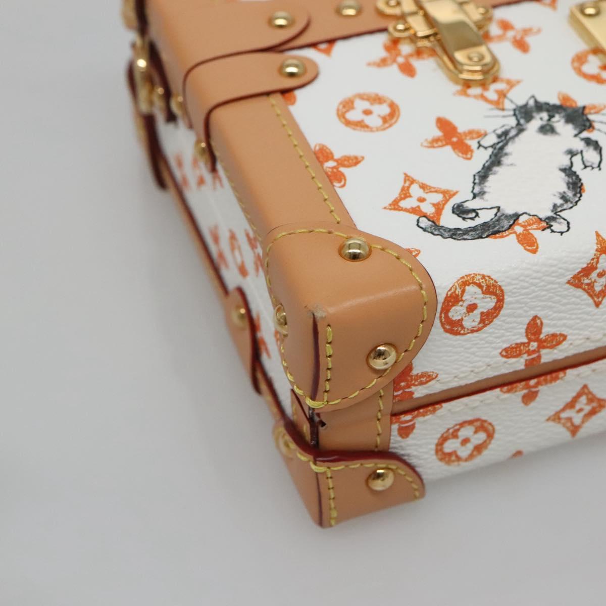 Elegant Canvas Petit Malle Handbag