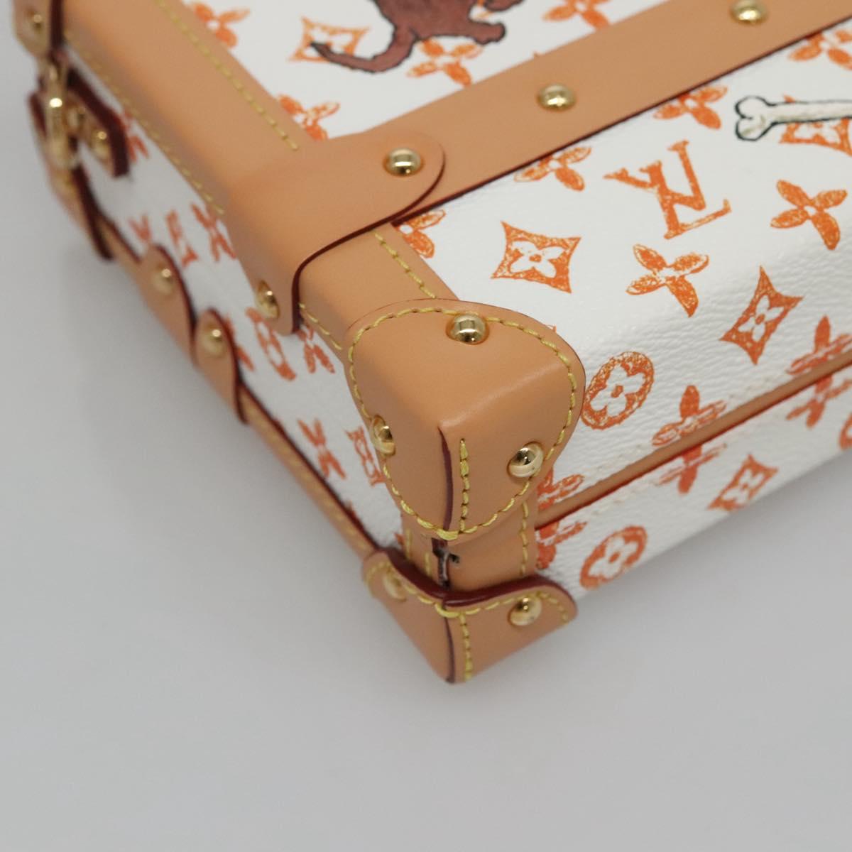 Elegant Canvas Petit Malle Handbag