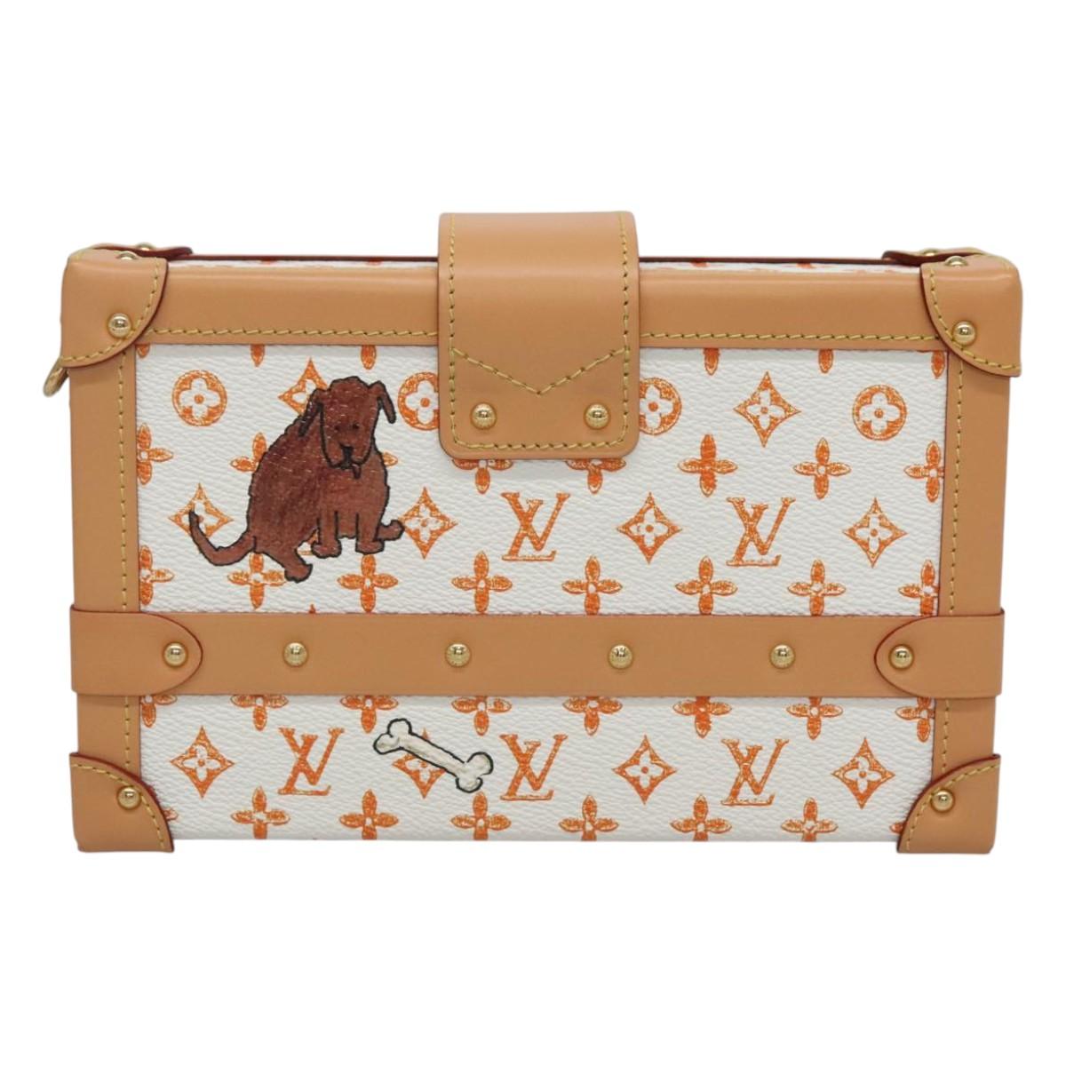 Elegant Canvas Petit Malle Handbag