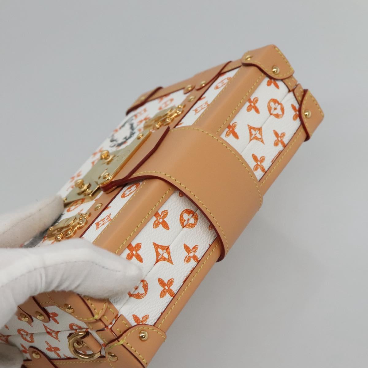 Elegant Canvas Petit Malle Handbag