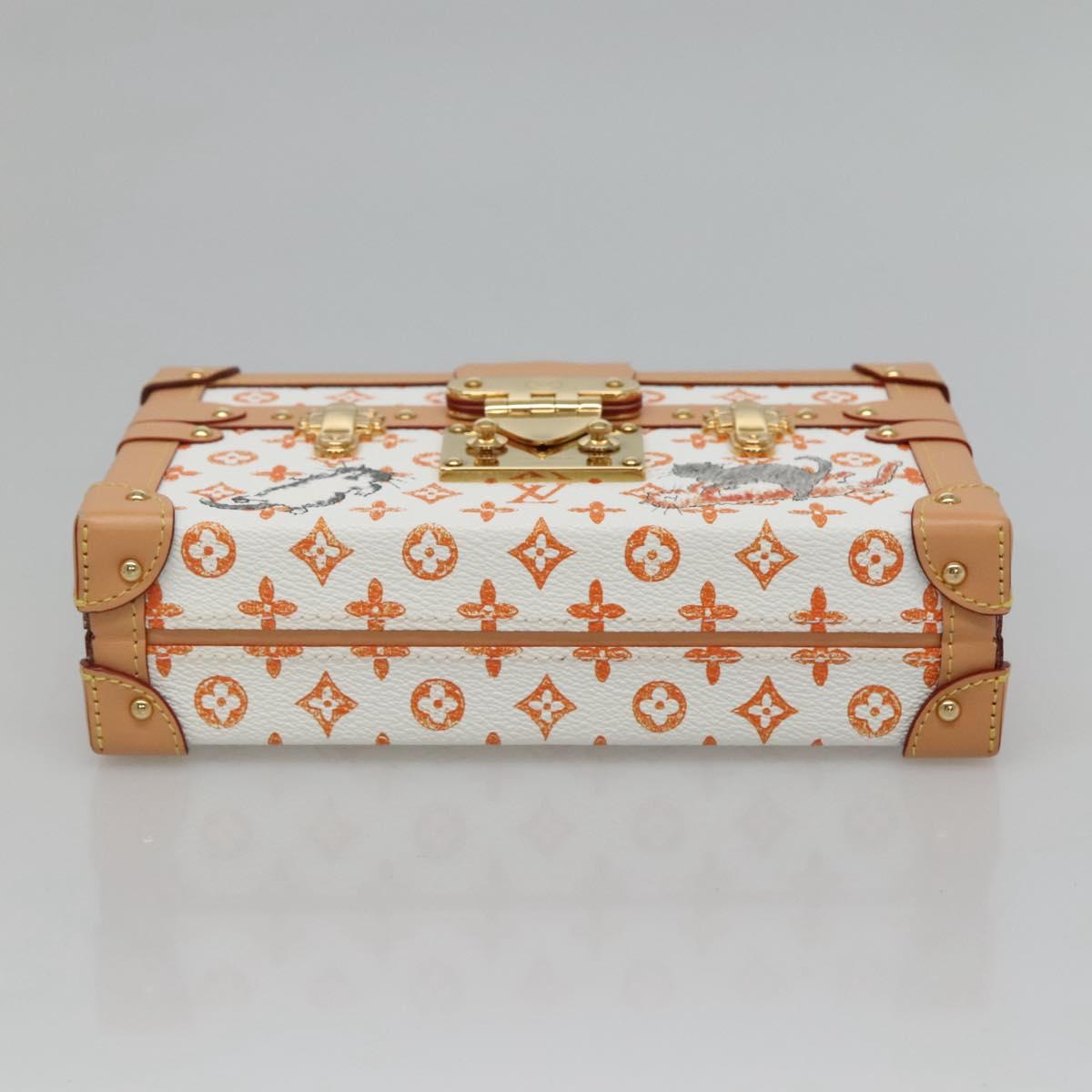 Elegant Canvas Petit Malle Handbag