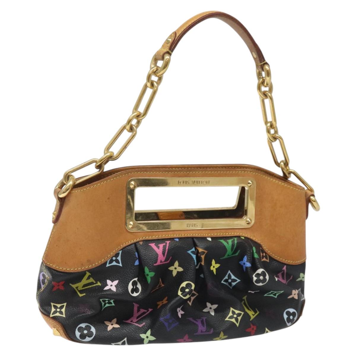 Canvas Shoulder Bag with Metal Fittings and Multiple Compartments