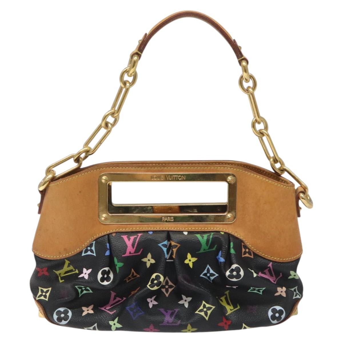 Canvas Shoulder Bag with Metal Fittings and Multiple Compartments
