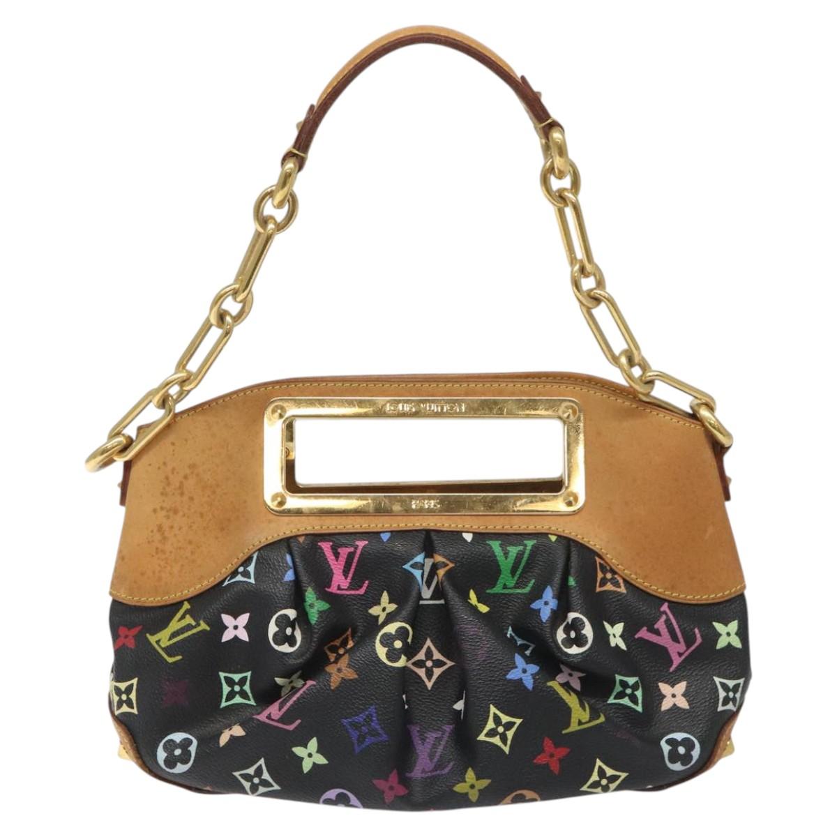 Canvas Shoulder Bag with Metal Fittings and Multiple Compartments